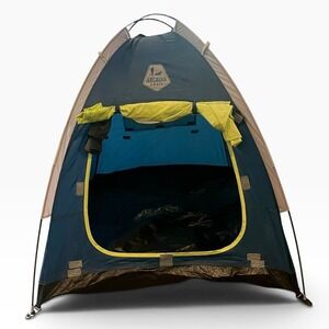 Arcadia Trail Lightweight Shade Tent for Dogs Blue Yellow Water Repellent #149R